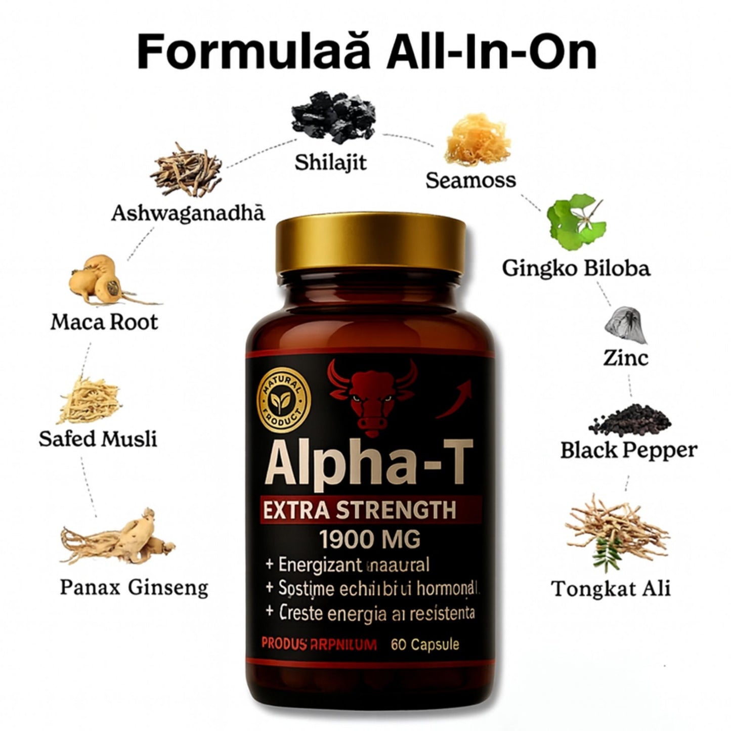 Alpha-T 60 CAPS – Redobândește-ți potența și energia naturală